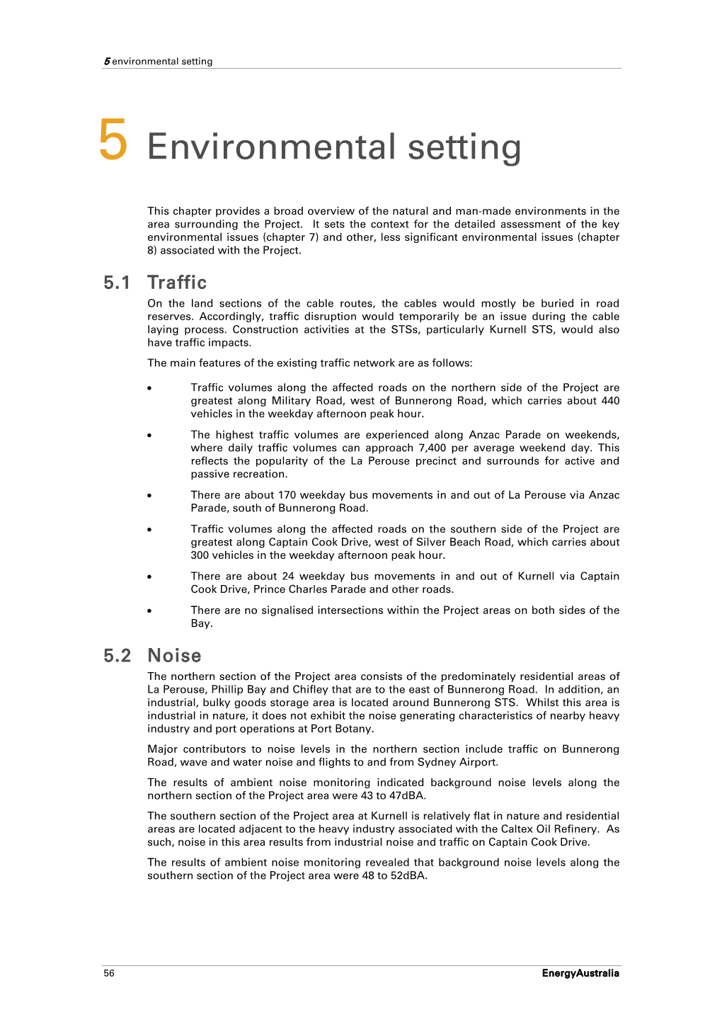 5 Environmental Setting