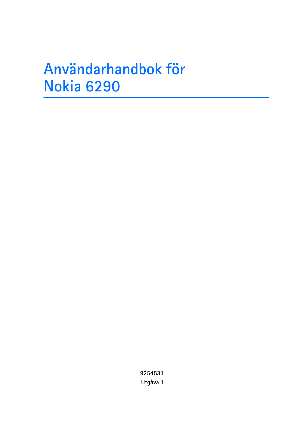 Användarhandbok För Nokia 6290