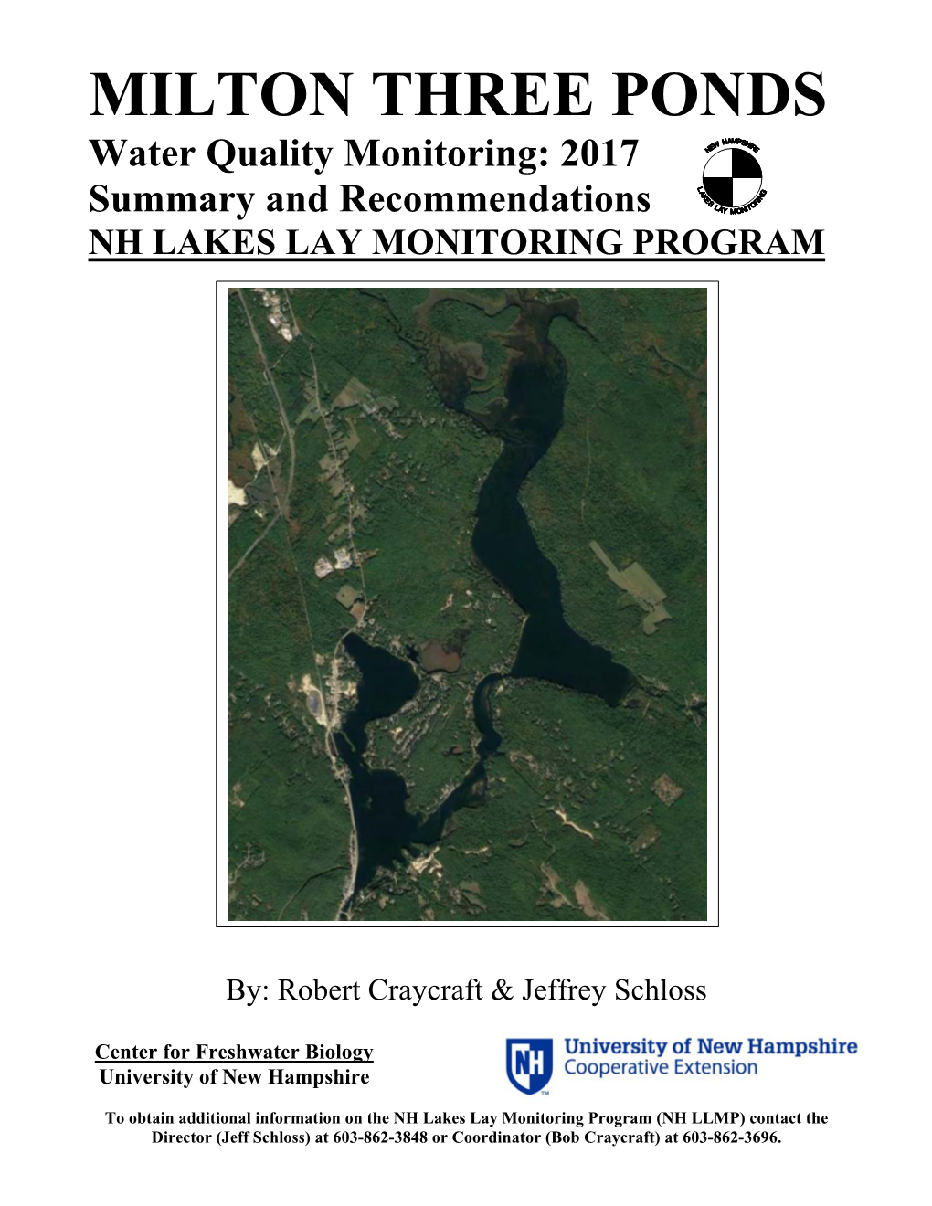 MILTON THREE PONDS Water Quality Monitoring: 2017 Summary and Recommendations NH LAKES LAY MONITORING PROGRAM