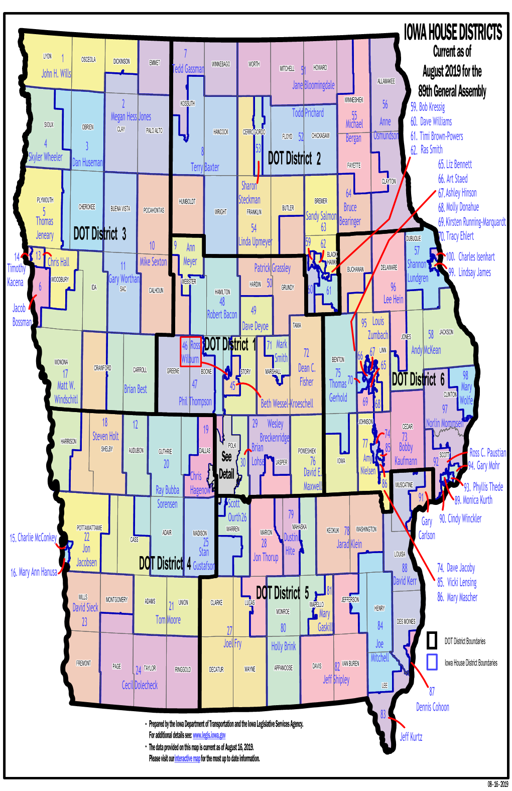 IOWA HOUSE DISTRICTS 1 7 Current As of John H