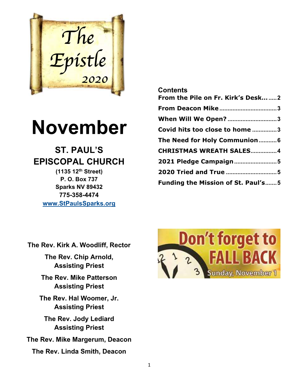 The Epistle, November 2020