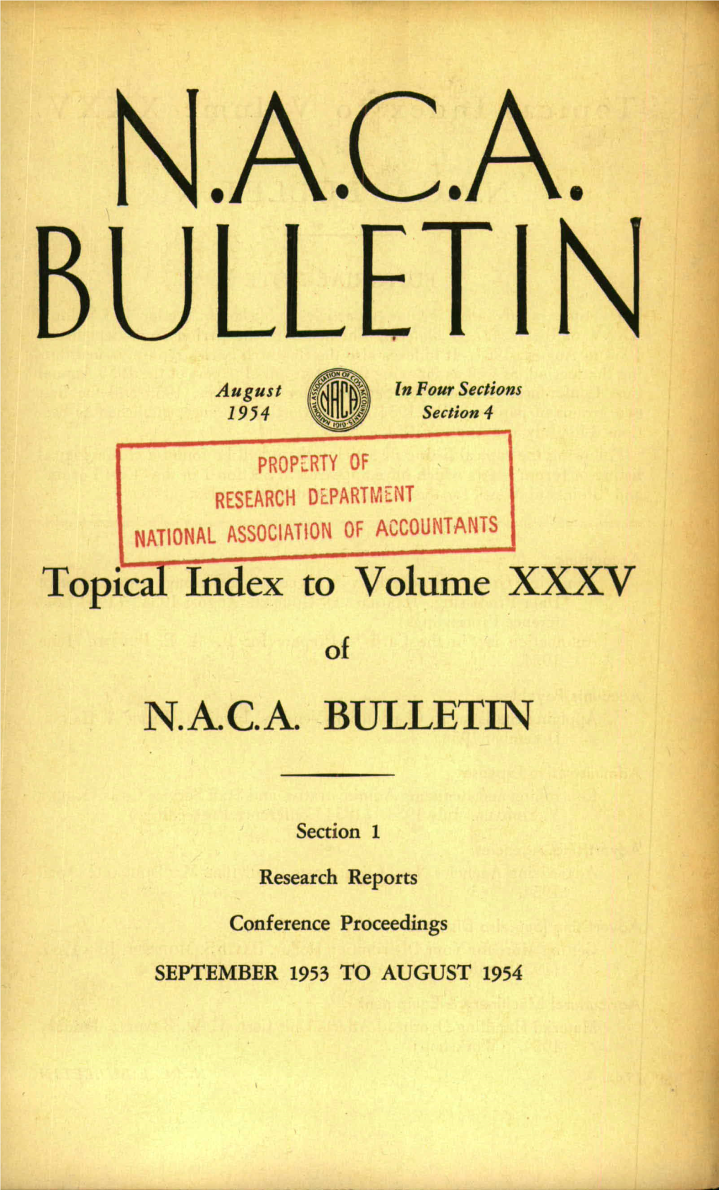 N.A.C.A. Bulletin