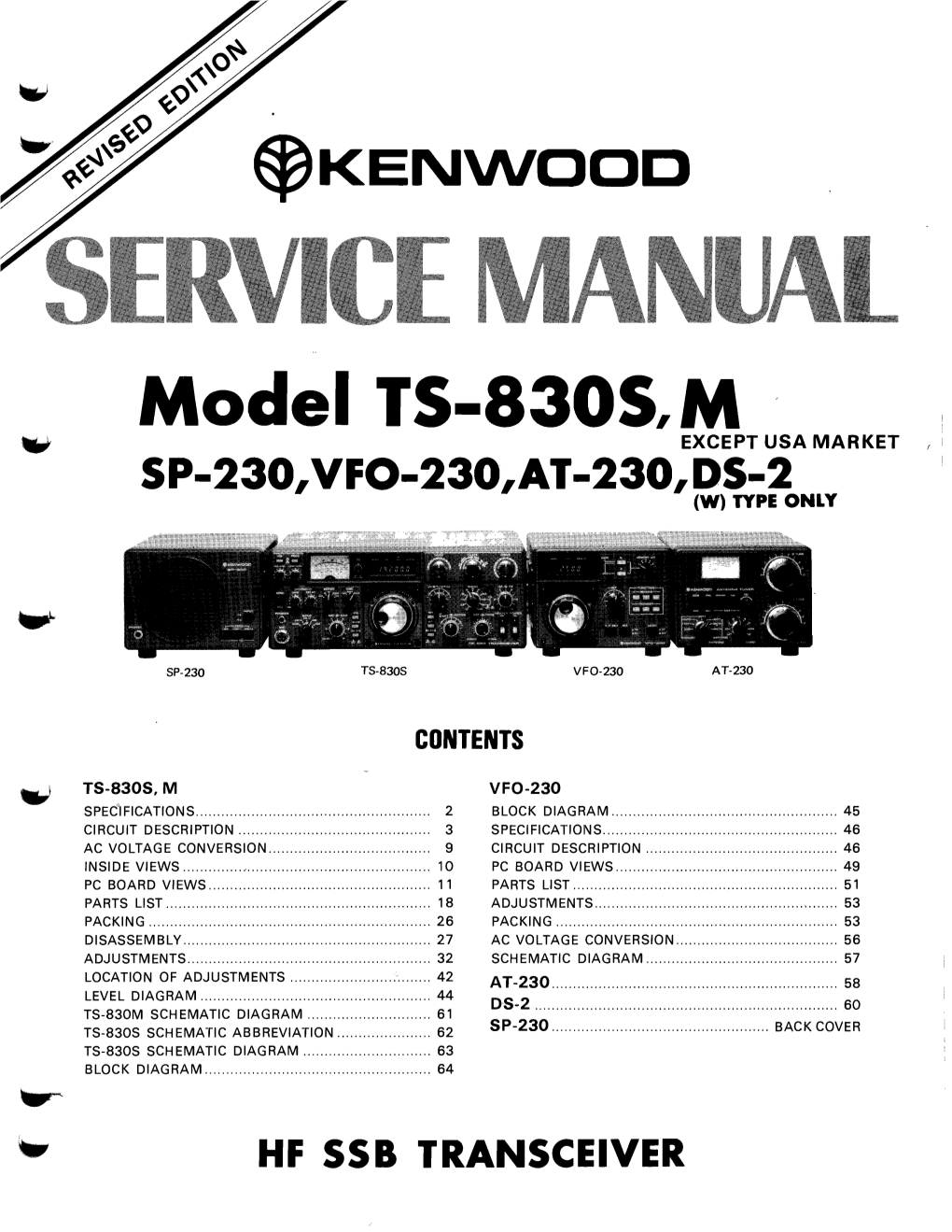 TS-830S SCHEMATIC ABBREVIATION