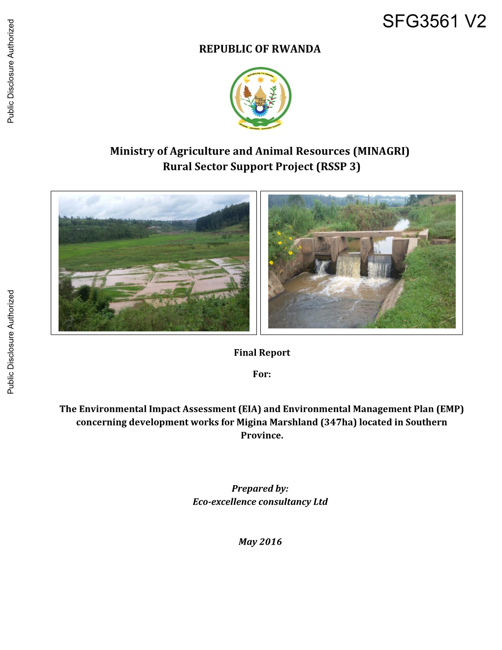 Geographical Coverage of Migina Marshland Rehabilitation Project