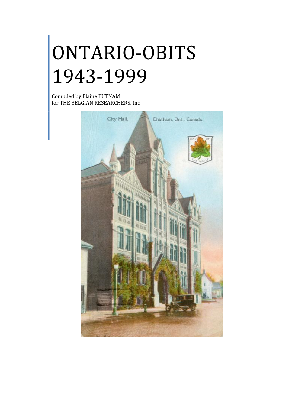 Ontario-Obits 1943-1999