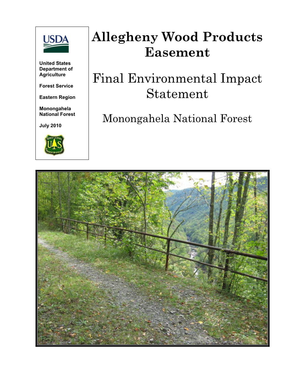 Allegheny Wood Products Easement Final Environmental Impact Statement