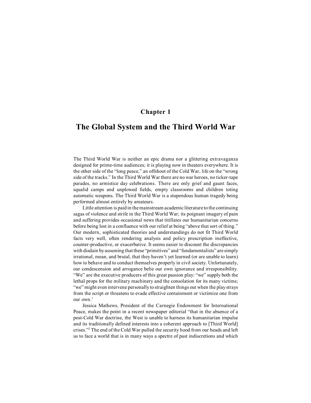The Global System and the Third World War