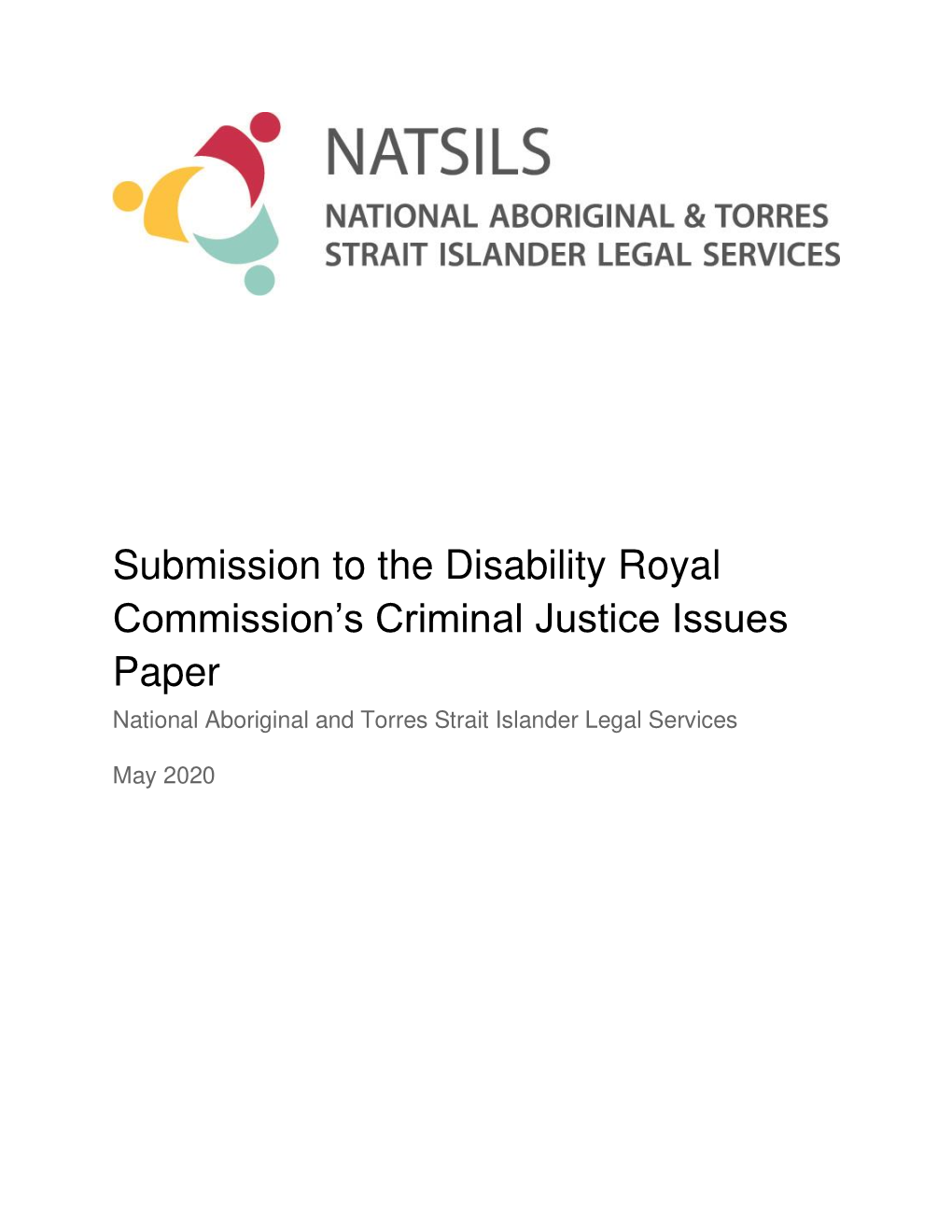 Submission to the Disability Royal Commission's Criminal Justice Issues Paper