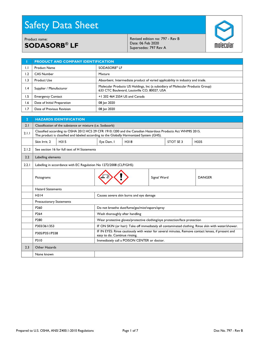 Safety Data Sheet