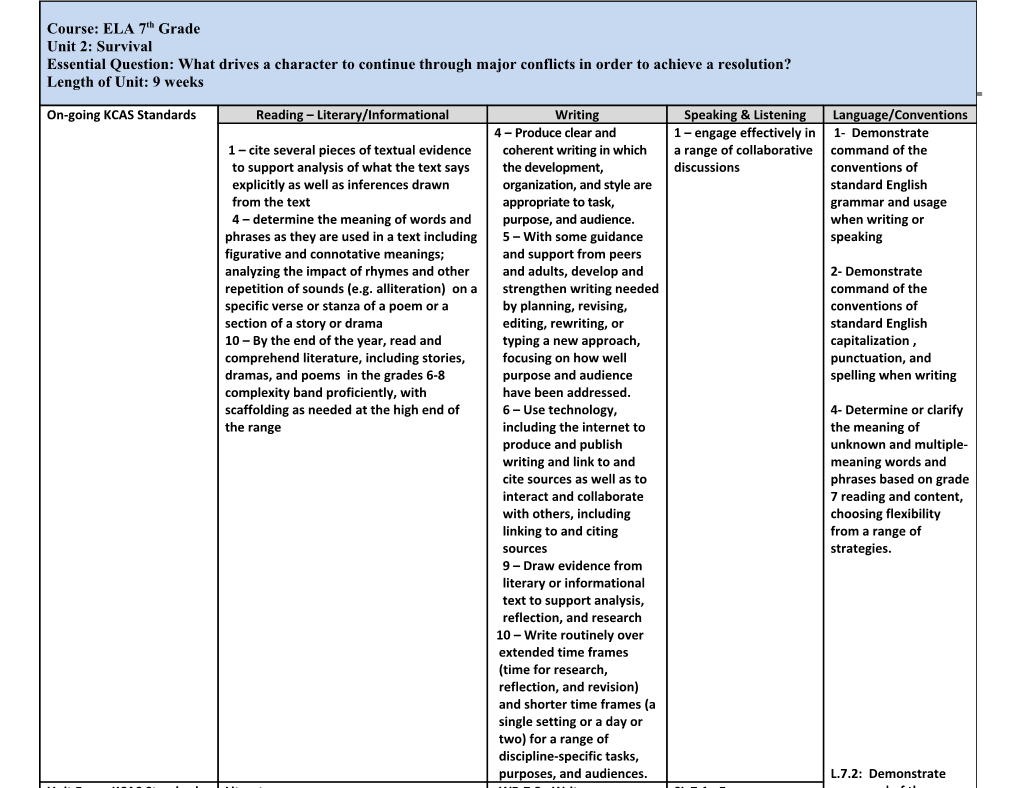 Jcps 2011-2012 At-A-Glance Curriculu Maps