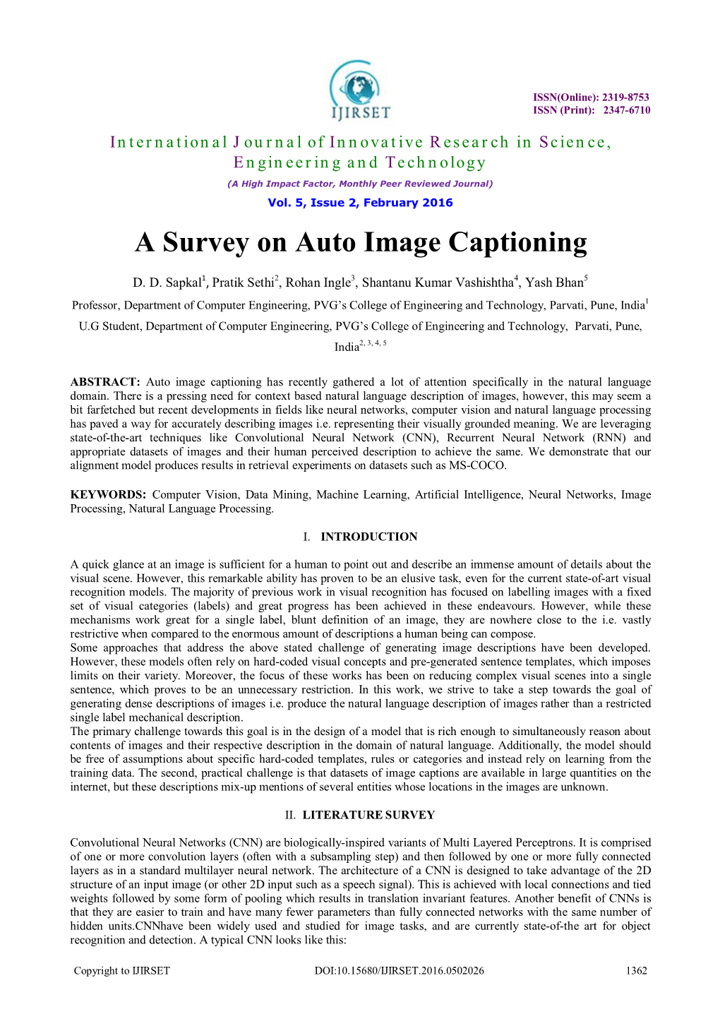 A Survey on Auto Image Captioning