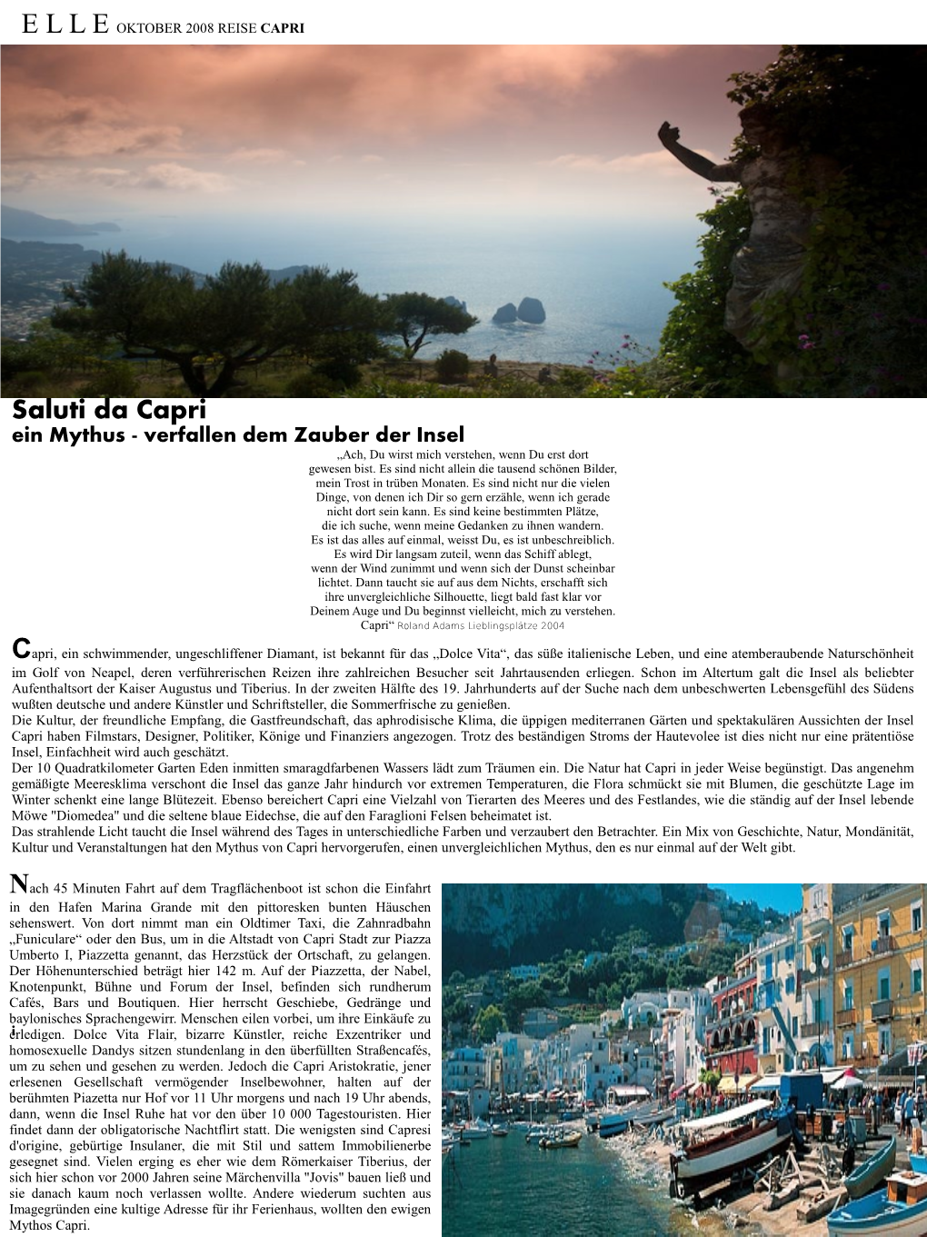 Saluti Da Capri Ein Mythus - Verfallen Dem Zauber Der Insel