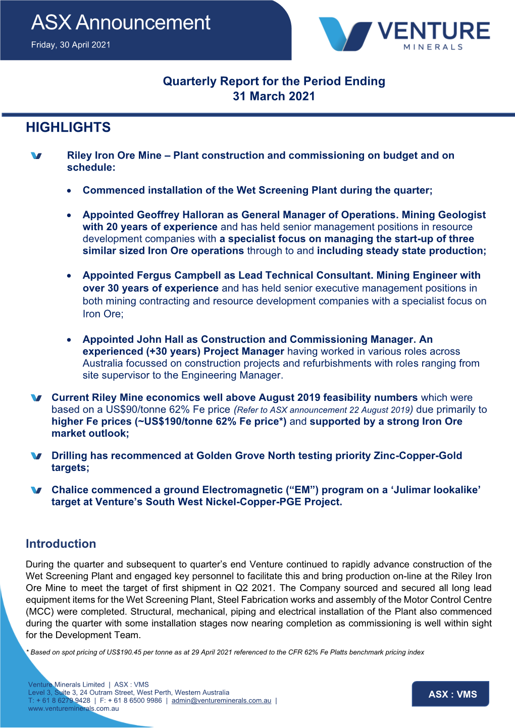 ASX Announcement