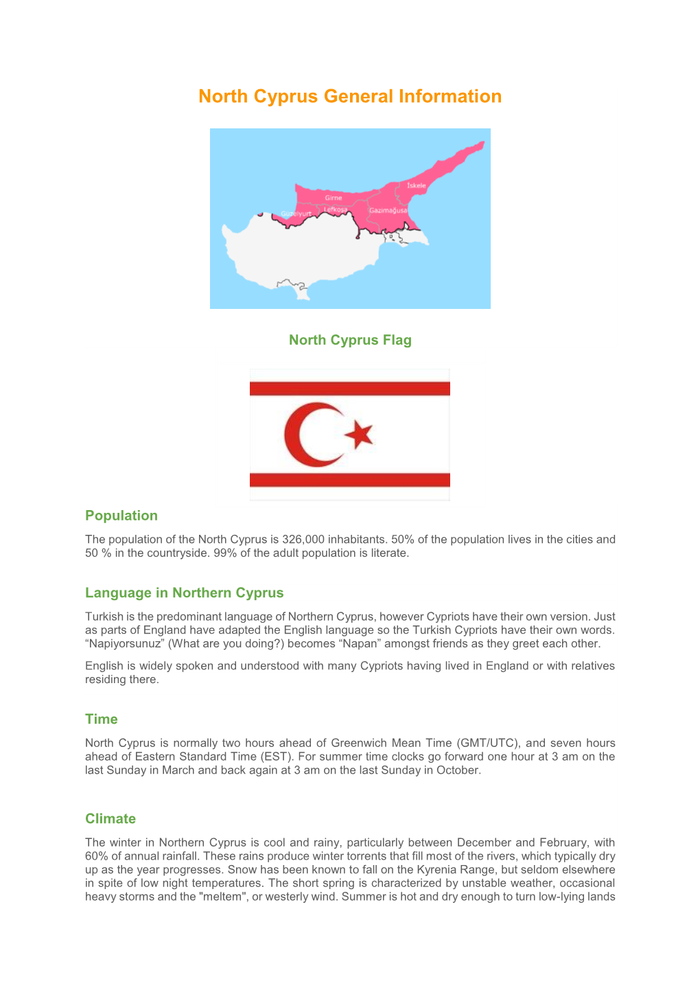 North Cyprus General Information