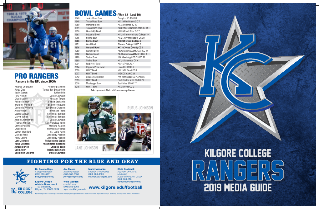 2019 Media Guide Kilgore College