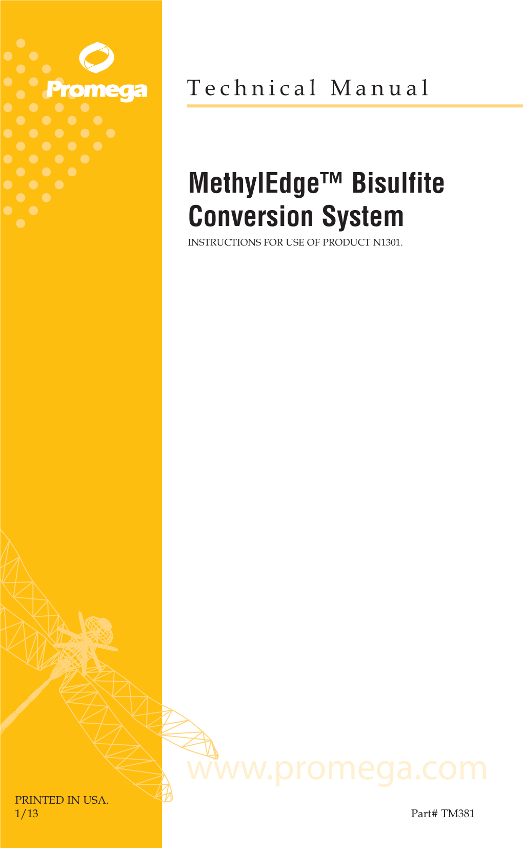 Methyledge™ Bisulfite Conversion System Technical Manual #TM381