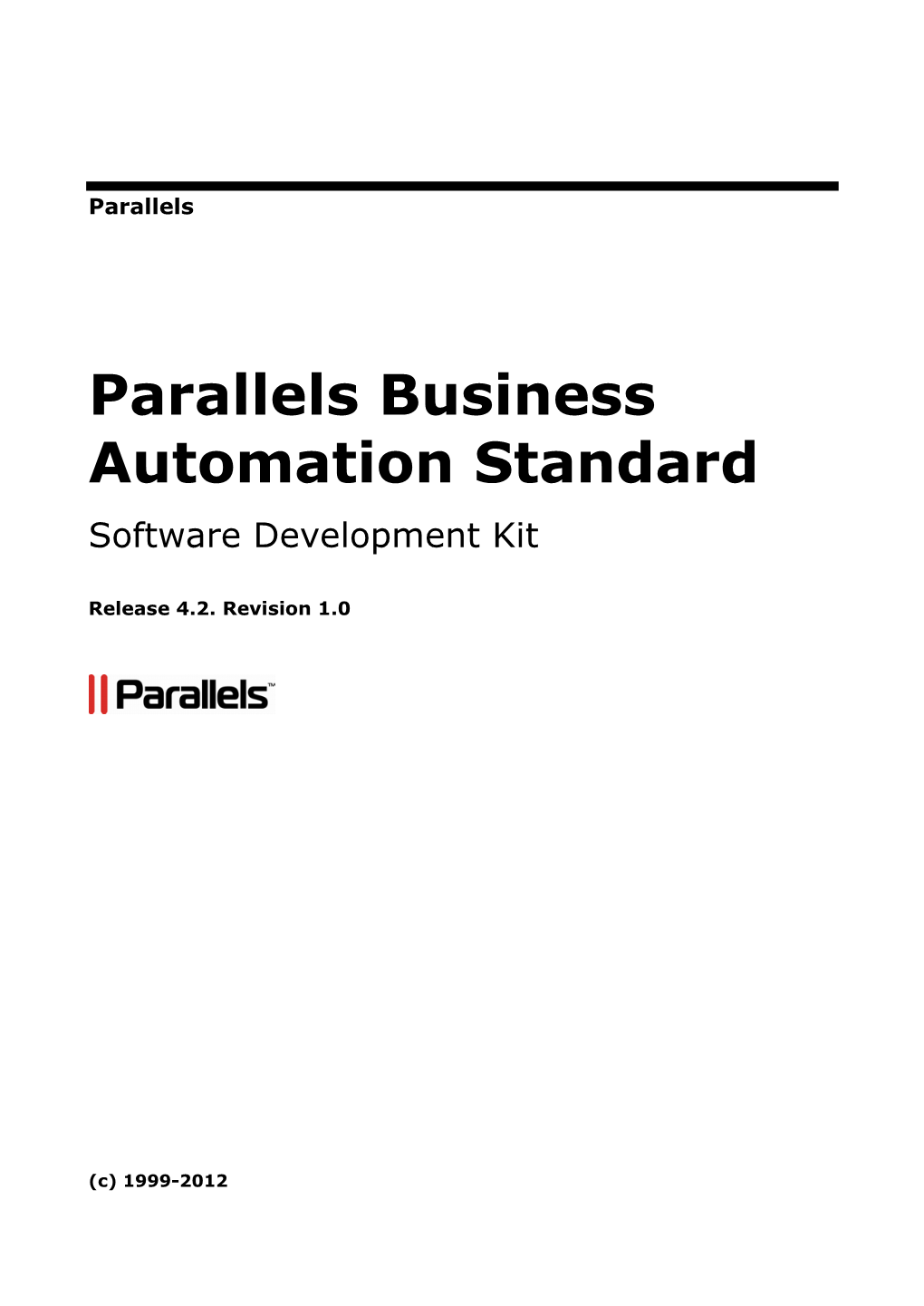 Parallels Business Automation Standard Software Development Kit