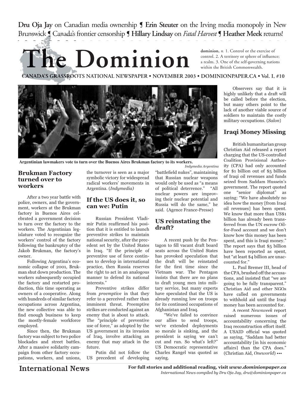 Dominion Issue