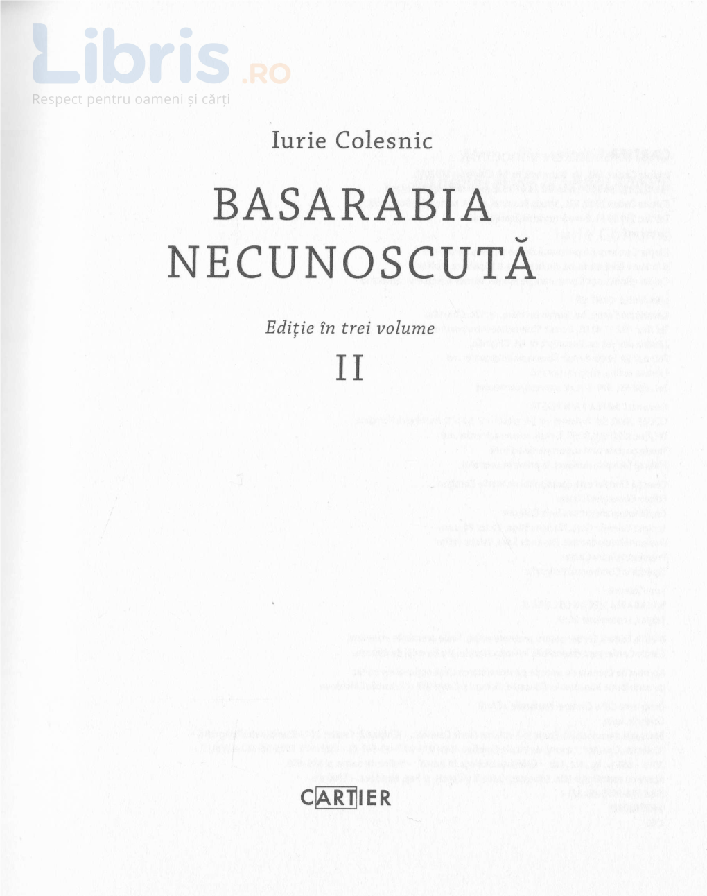 Iurie Colesnic BASARABIA NECUNOSCUTA