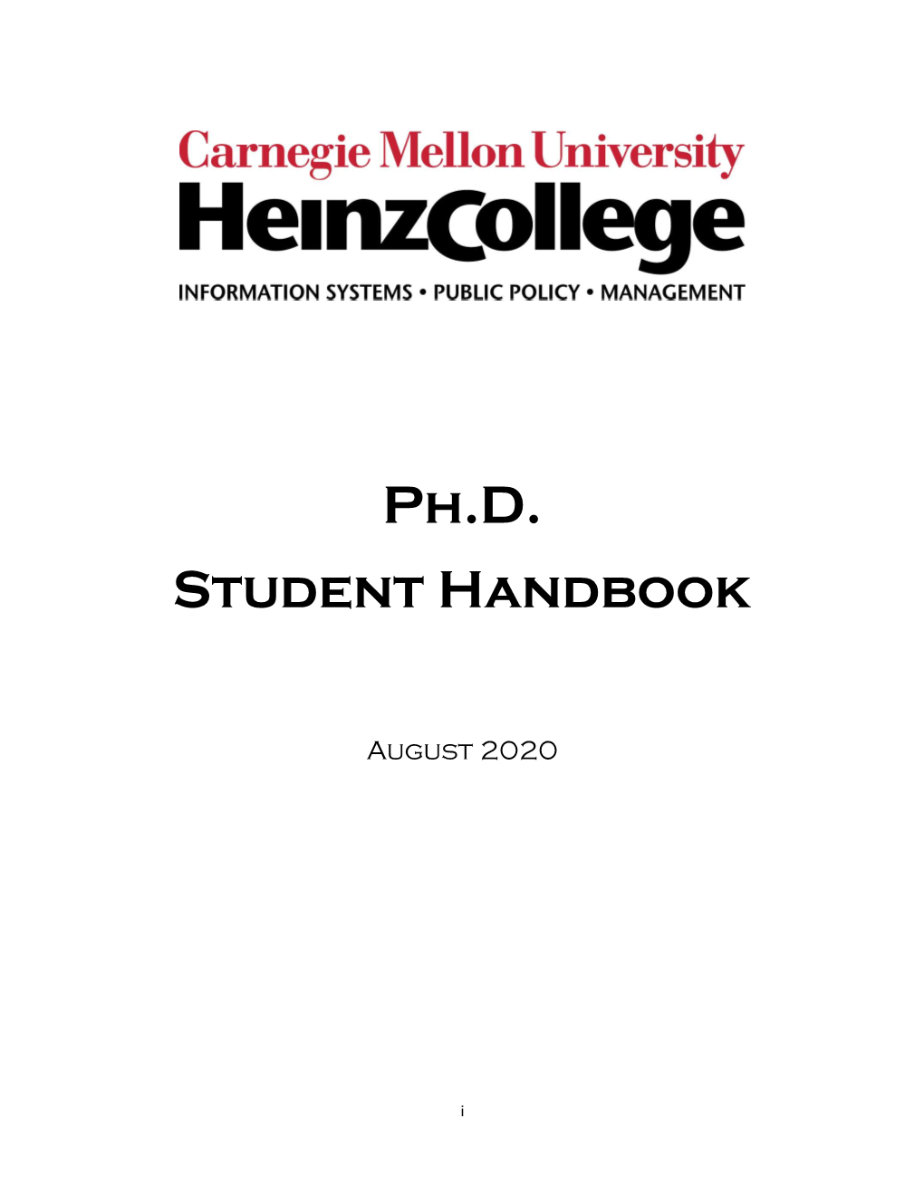 Ph.D. Student Handbook