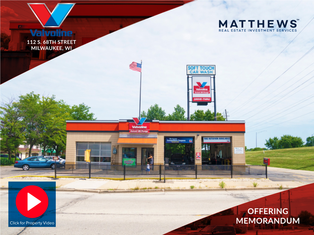 Valvoline Locations Located in the Midwest »» Extremely Strong Site Level Performance Reported - Available from Broker Upon Execution of NDA