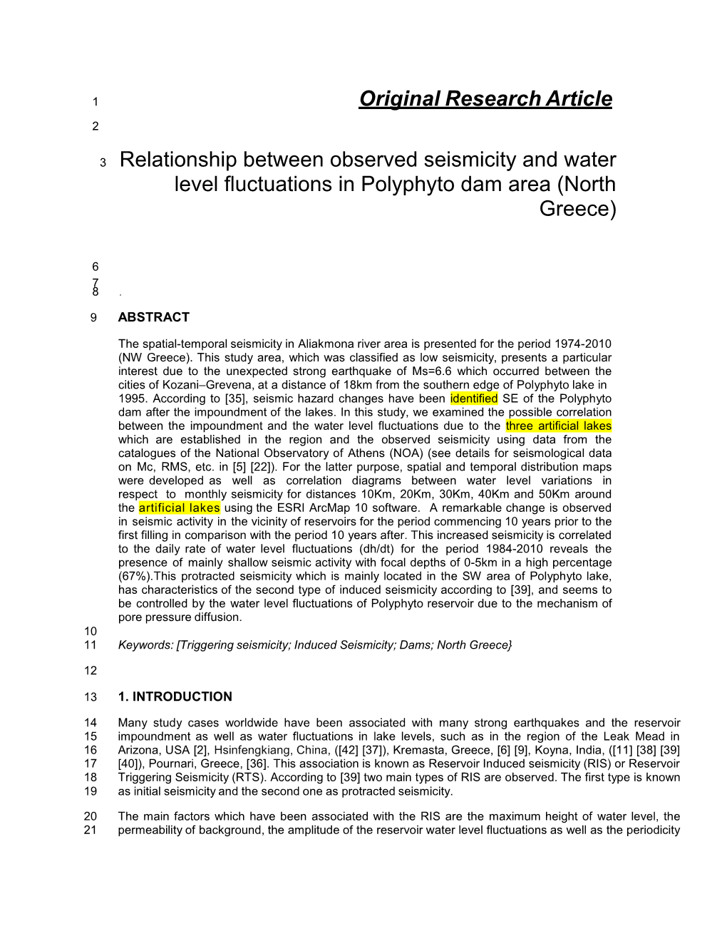 Original Research Article 3 Relationship Between Observed