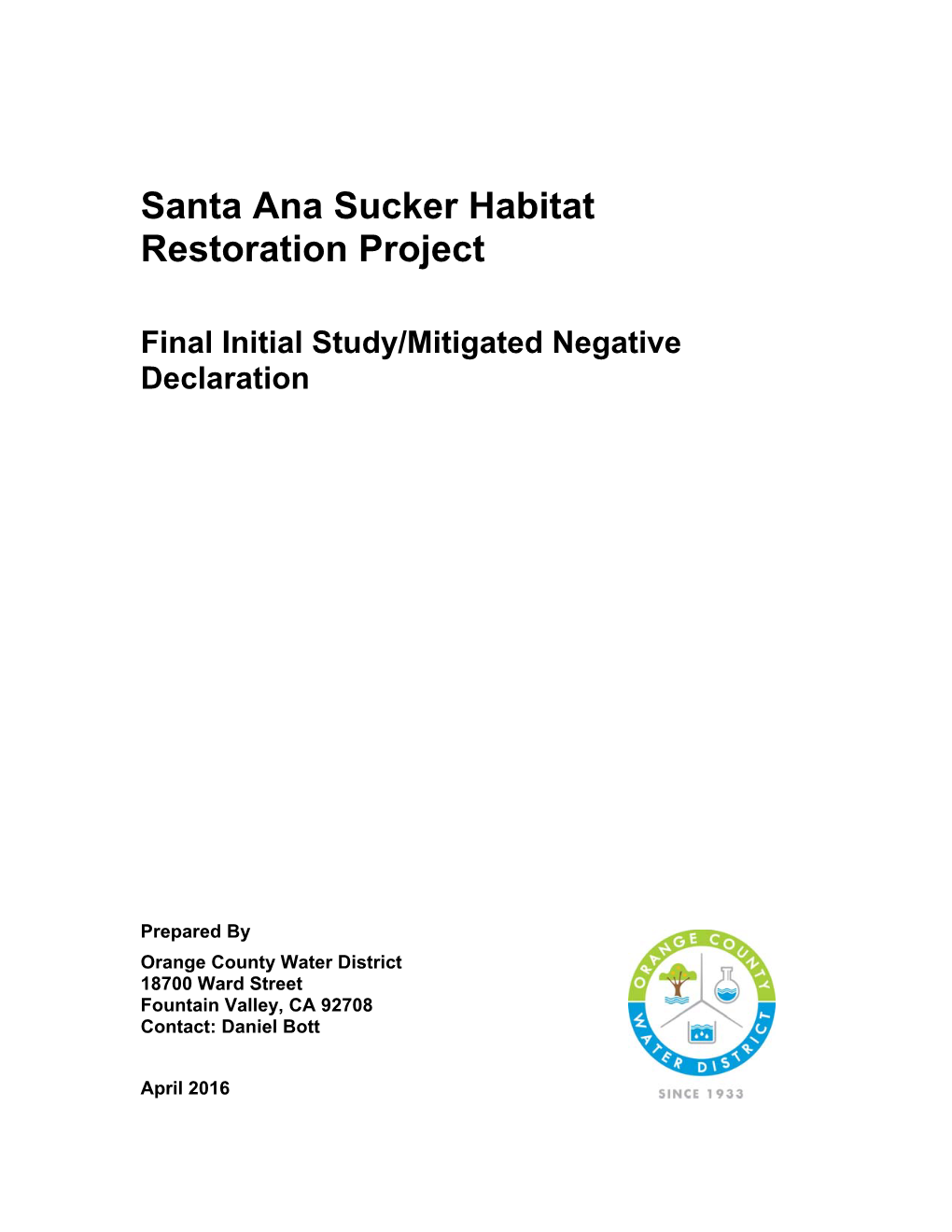 Santa Ana Sucker Habitat Restoration Project