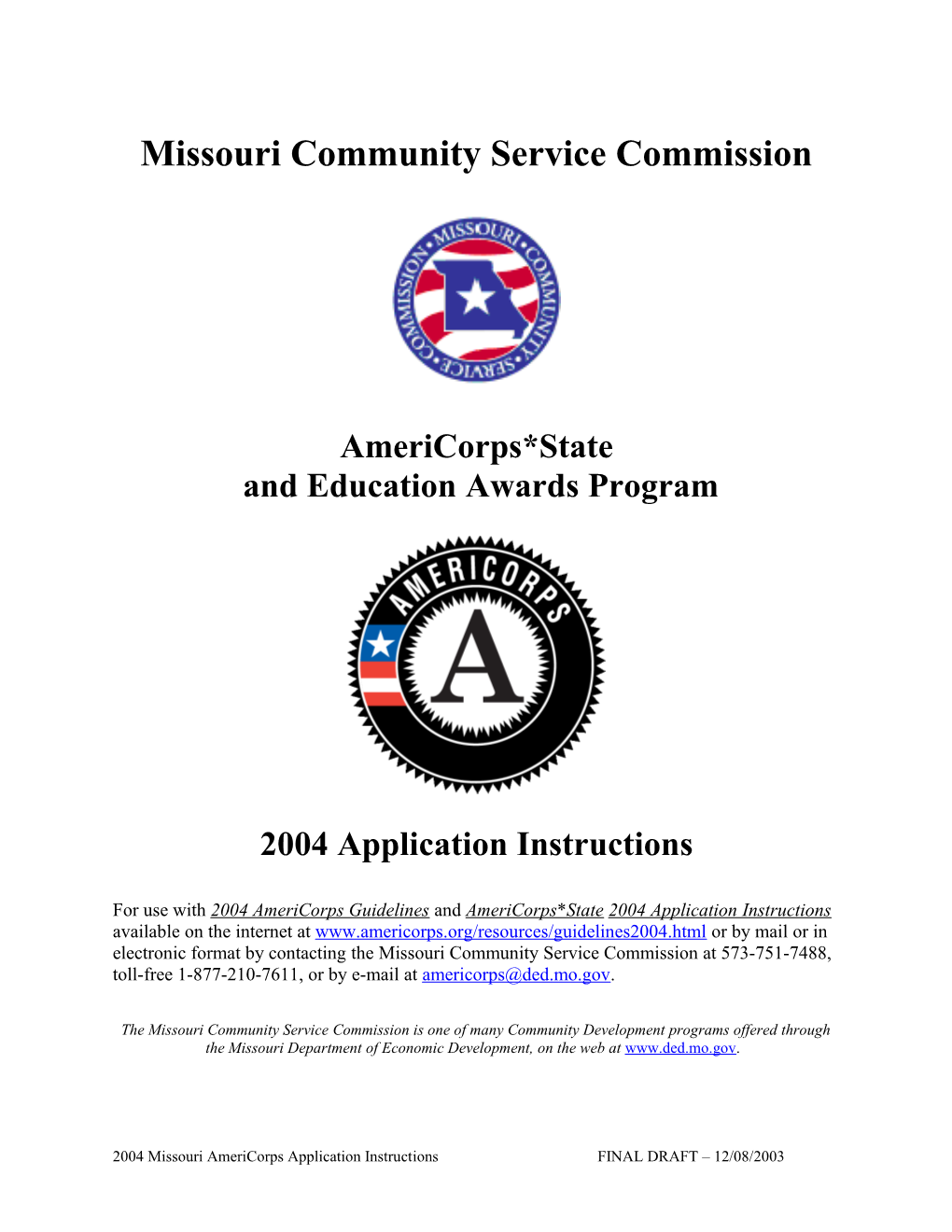 Missouri Community Service Commission