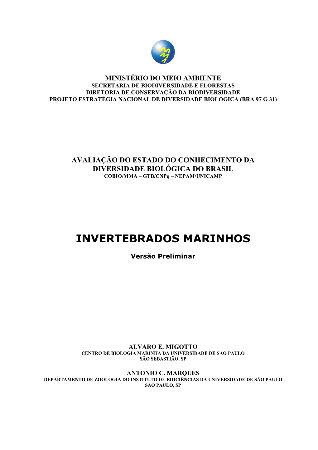 Invertebrados Marinhos