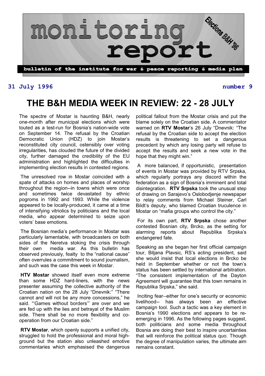 The B&H Media Week in Review: 22