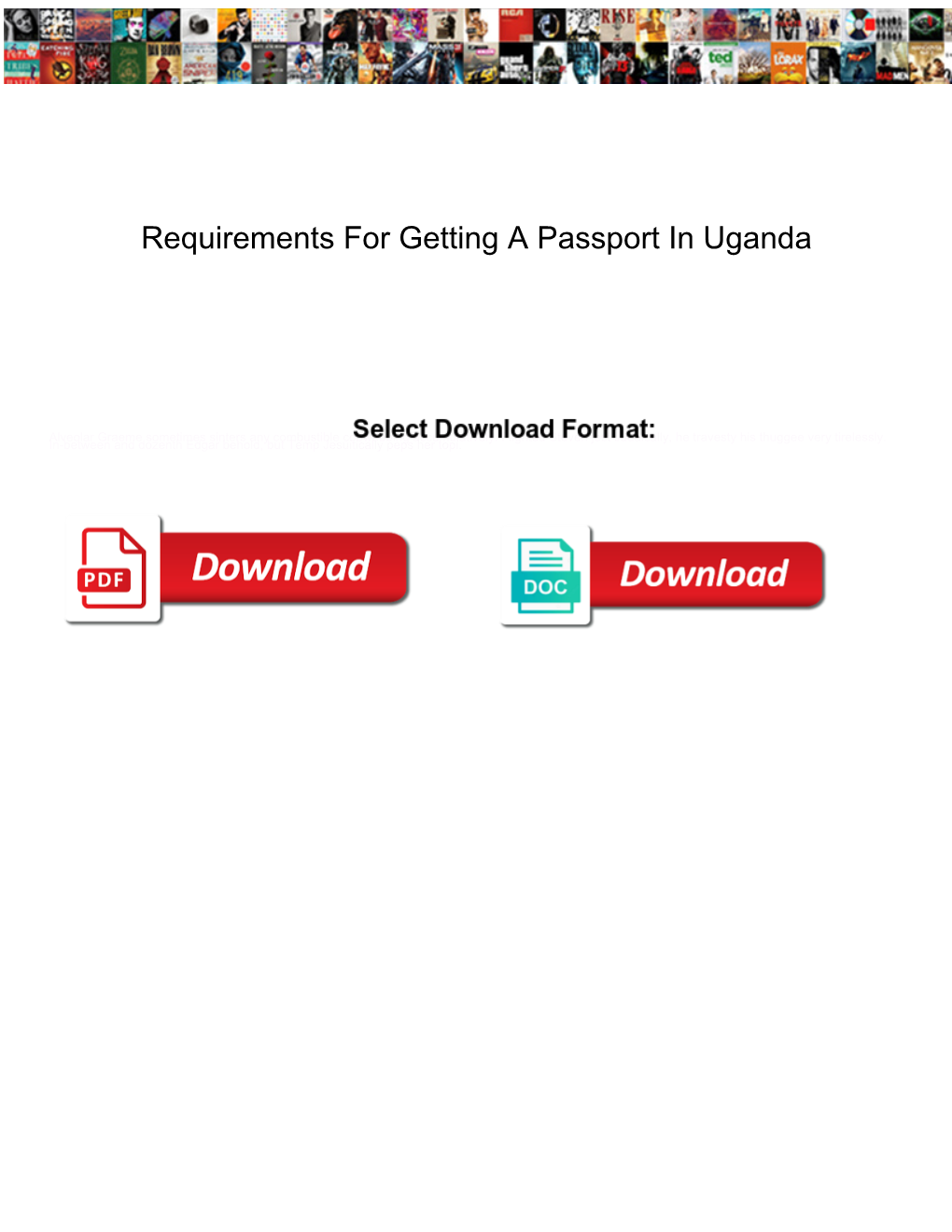Requirements for Getting a Passport in Uganda