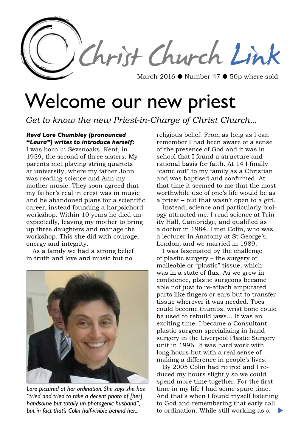 Our New Priest Get to Know the New Priest-In-Charge of Christ Church