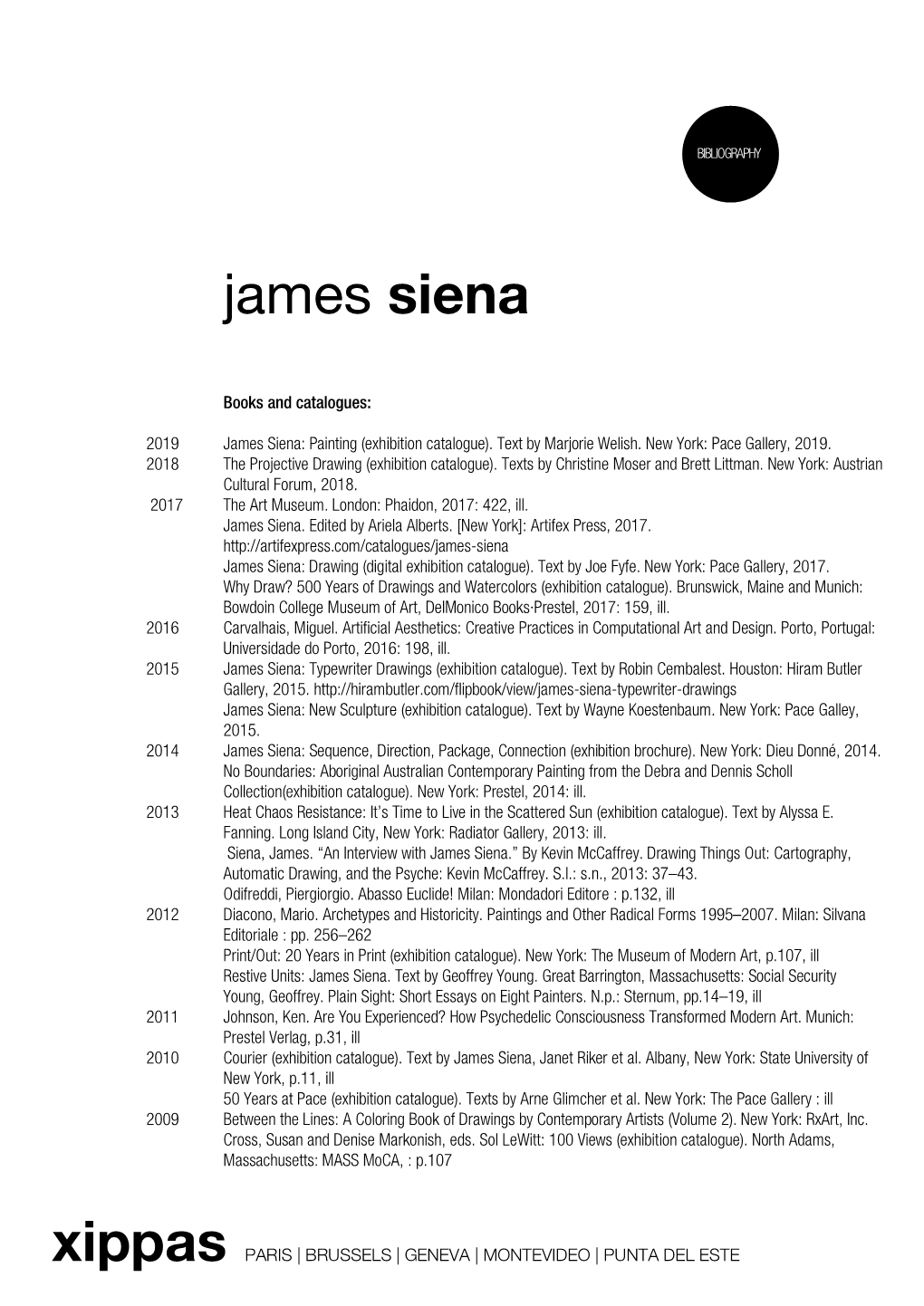 James Siena Biblio EN