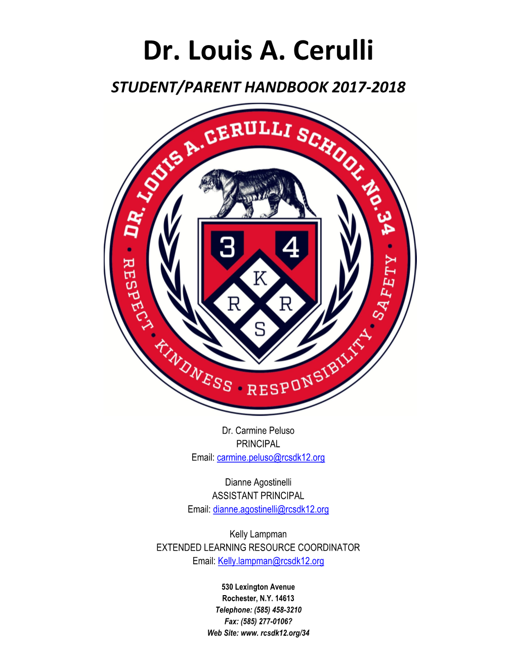 Dr. Louis A. Cerulli STUDENT/PARENT HANDBOOK 2017-2018