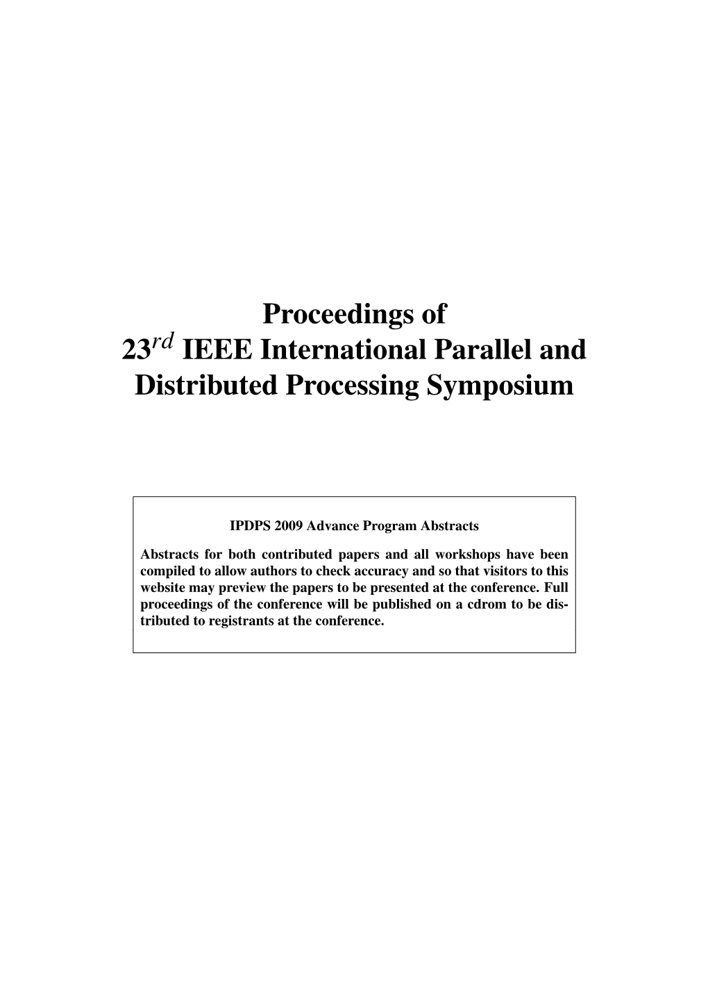 To View Abstracts in Advance (Pdf)