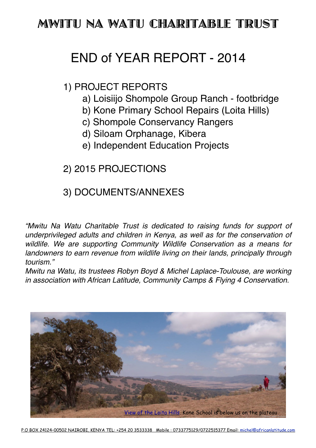 End of Year Report 2014