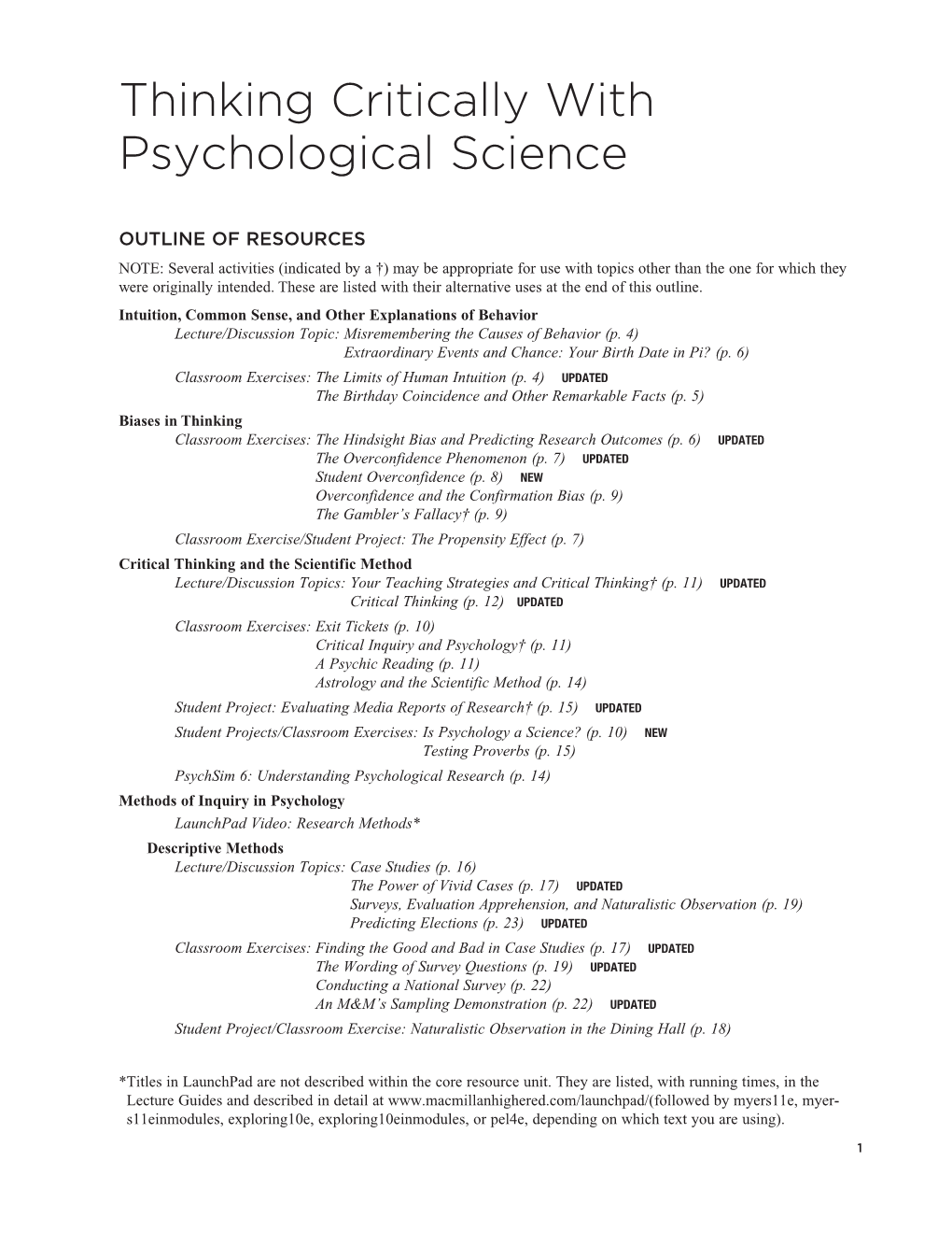 Thinking Critically with Psychological Science