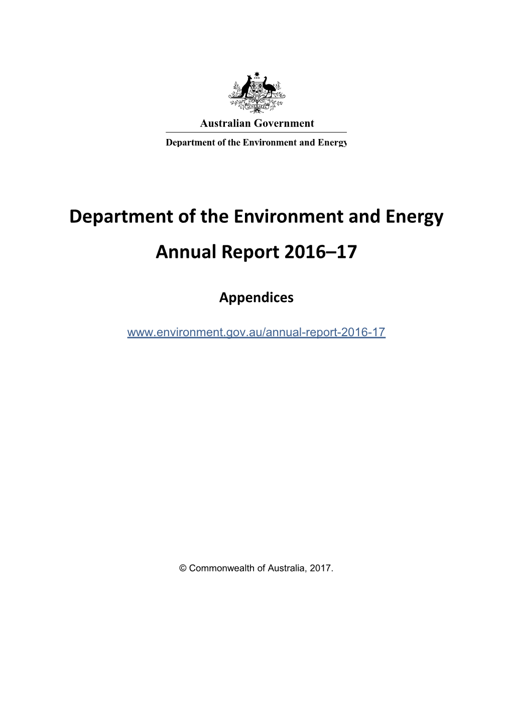 Department of the Environment and Energy