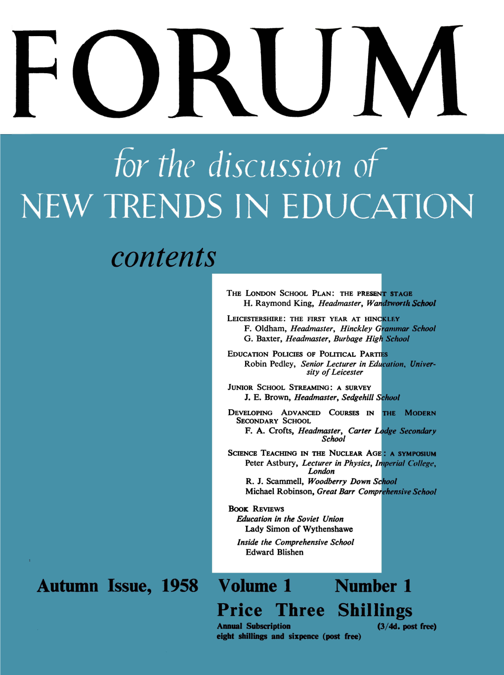 NEW TRENDS in EDUCATION Contents