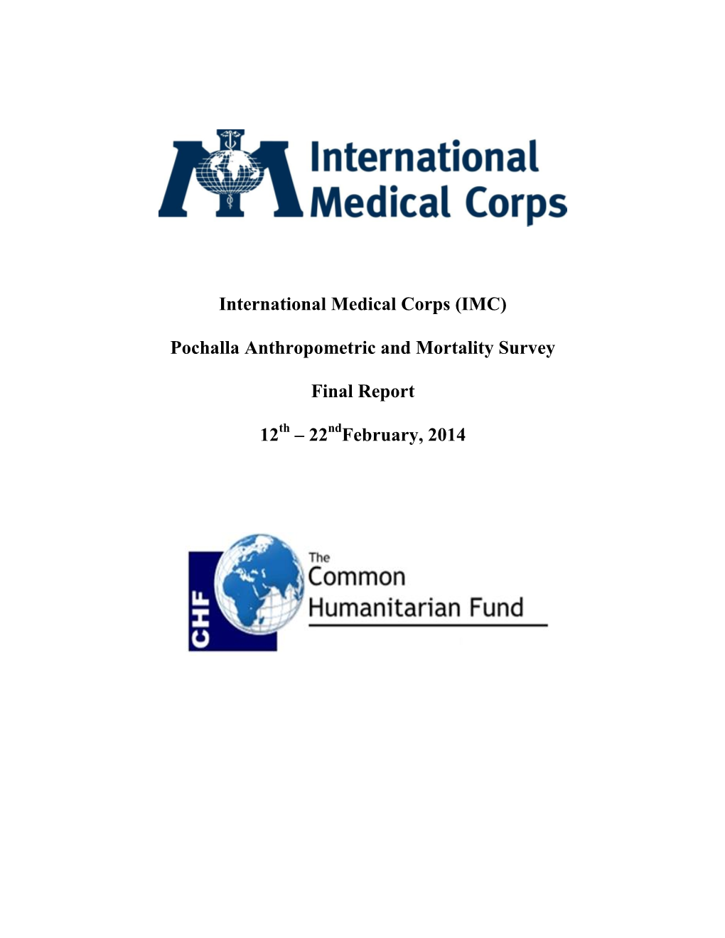 (IMC) Pochalla Anthropometric and Mortality Survey Final