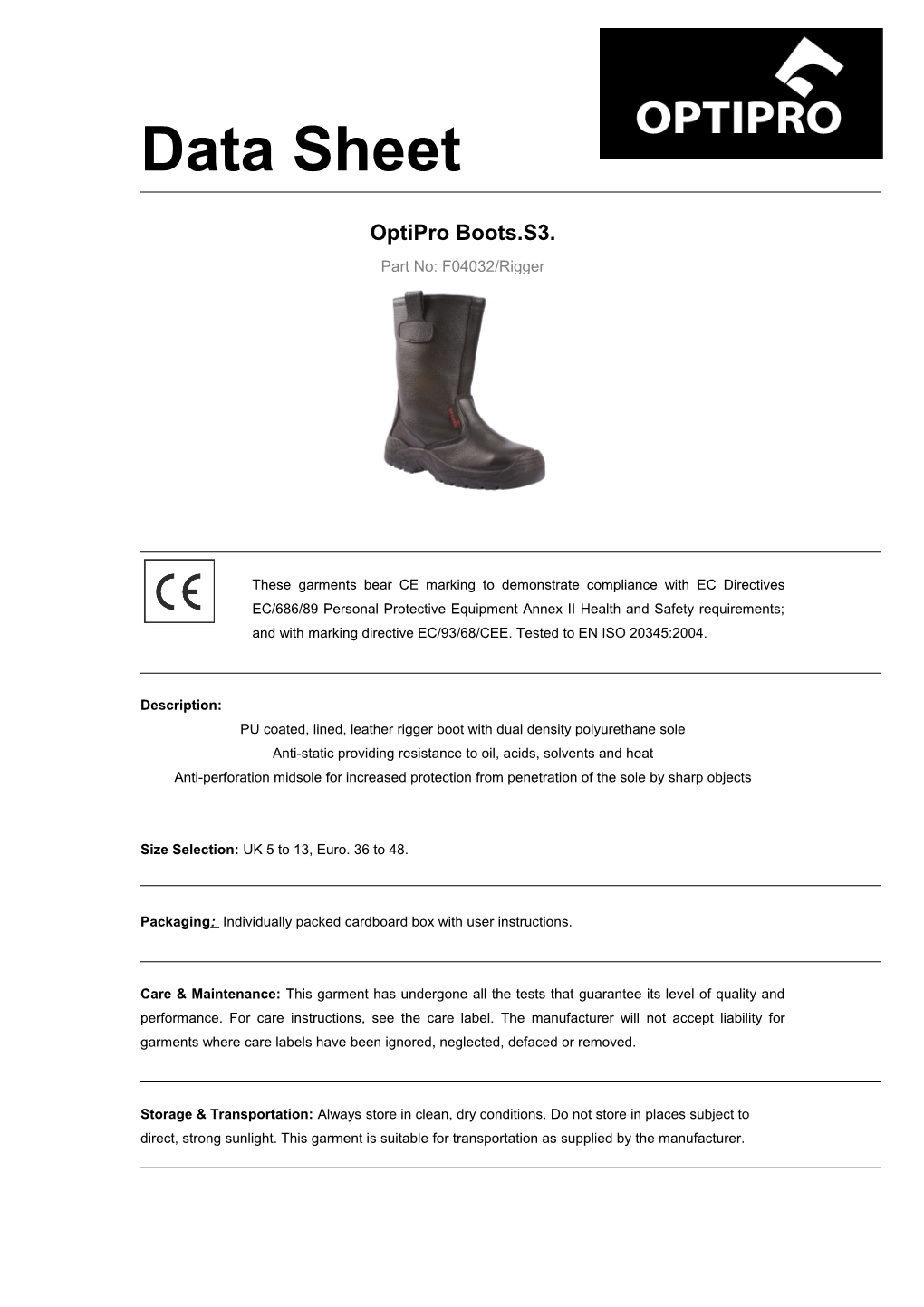 Optipro Boots.S3