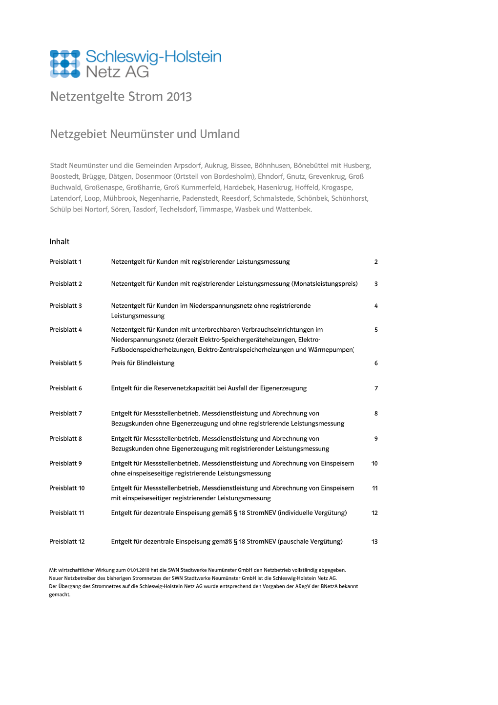 Netzentgelte Strom Netzgebiet Neumünster Und Umland Ab 01.01