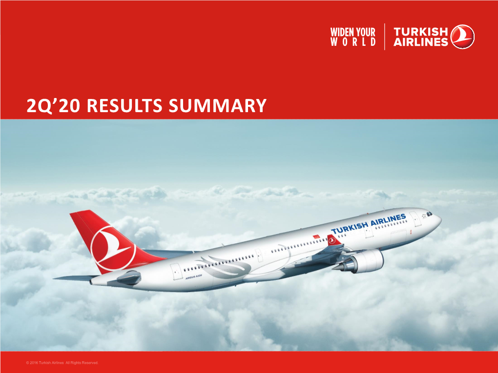 Turkish Airlines Investor Relations Investor Relations