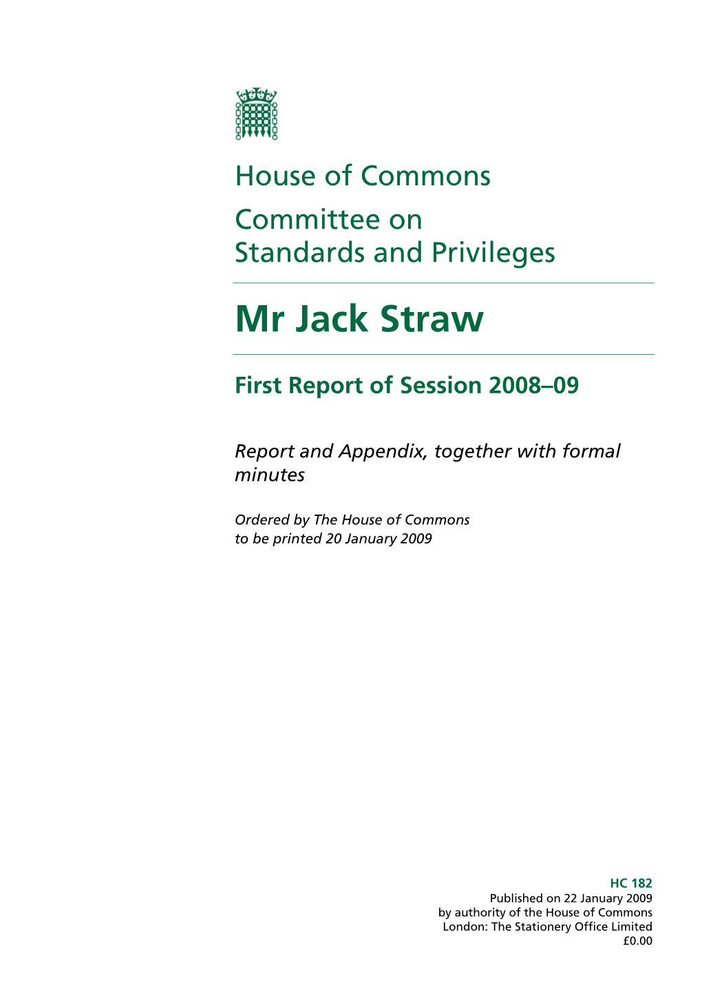 Mr Jack Straw