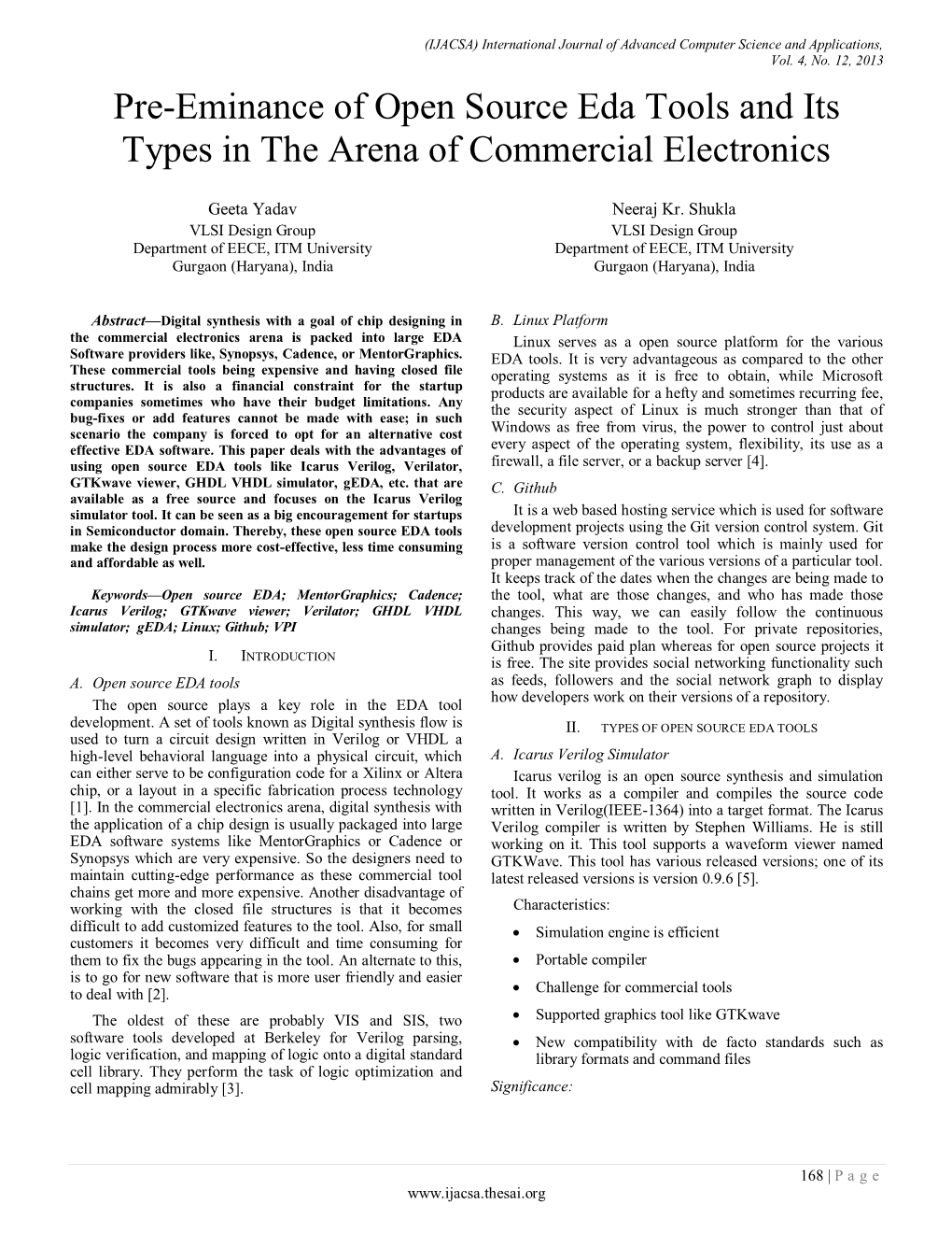 Pre-Eminance of Open Source Eda Tools and Its Types in the Arena of Commercial Electronics