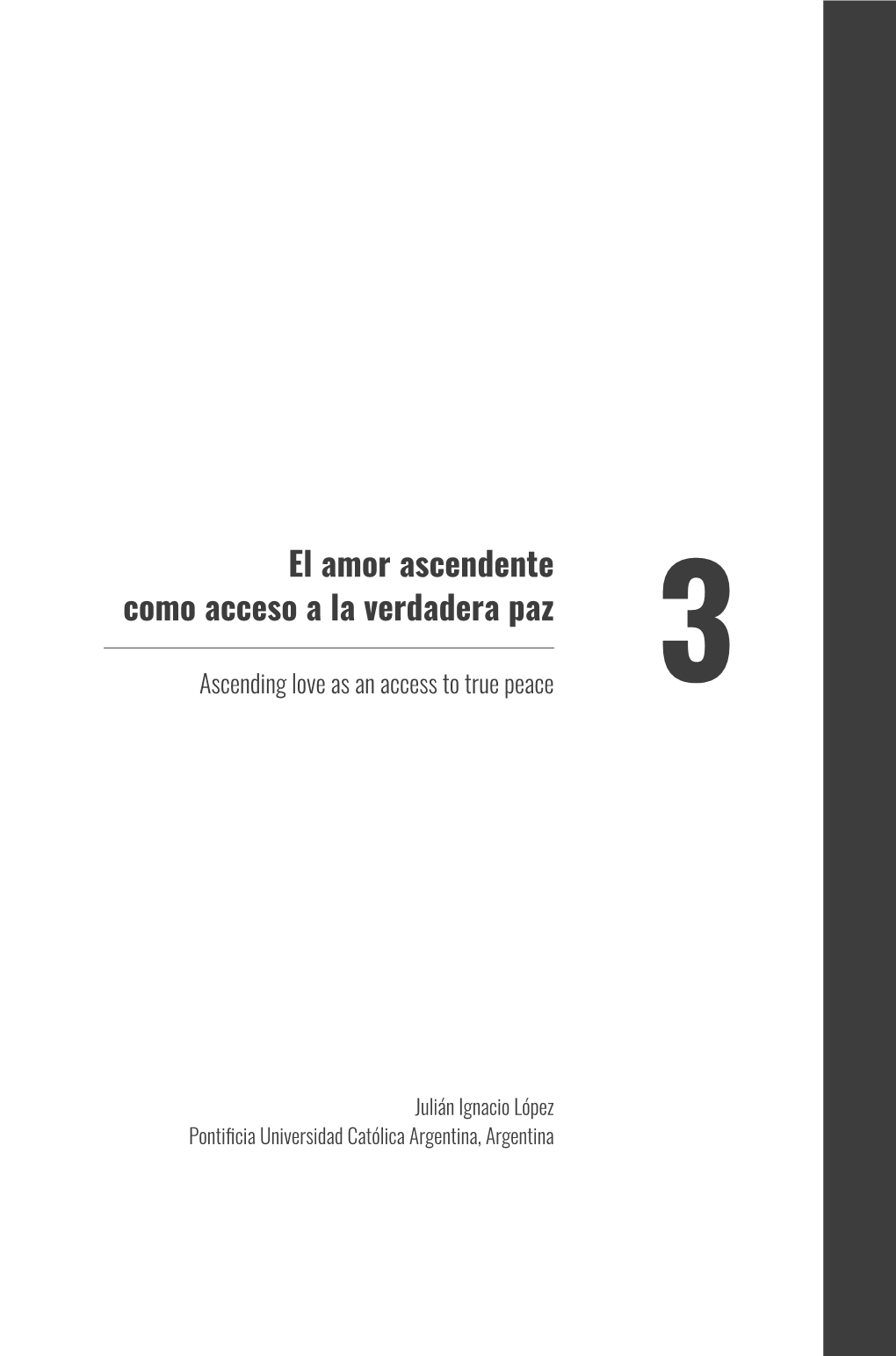 El Amor Ascendente Como Acceso a La Verdadera Paz Ascending Love As an Access to True Peace 3