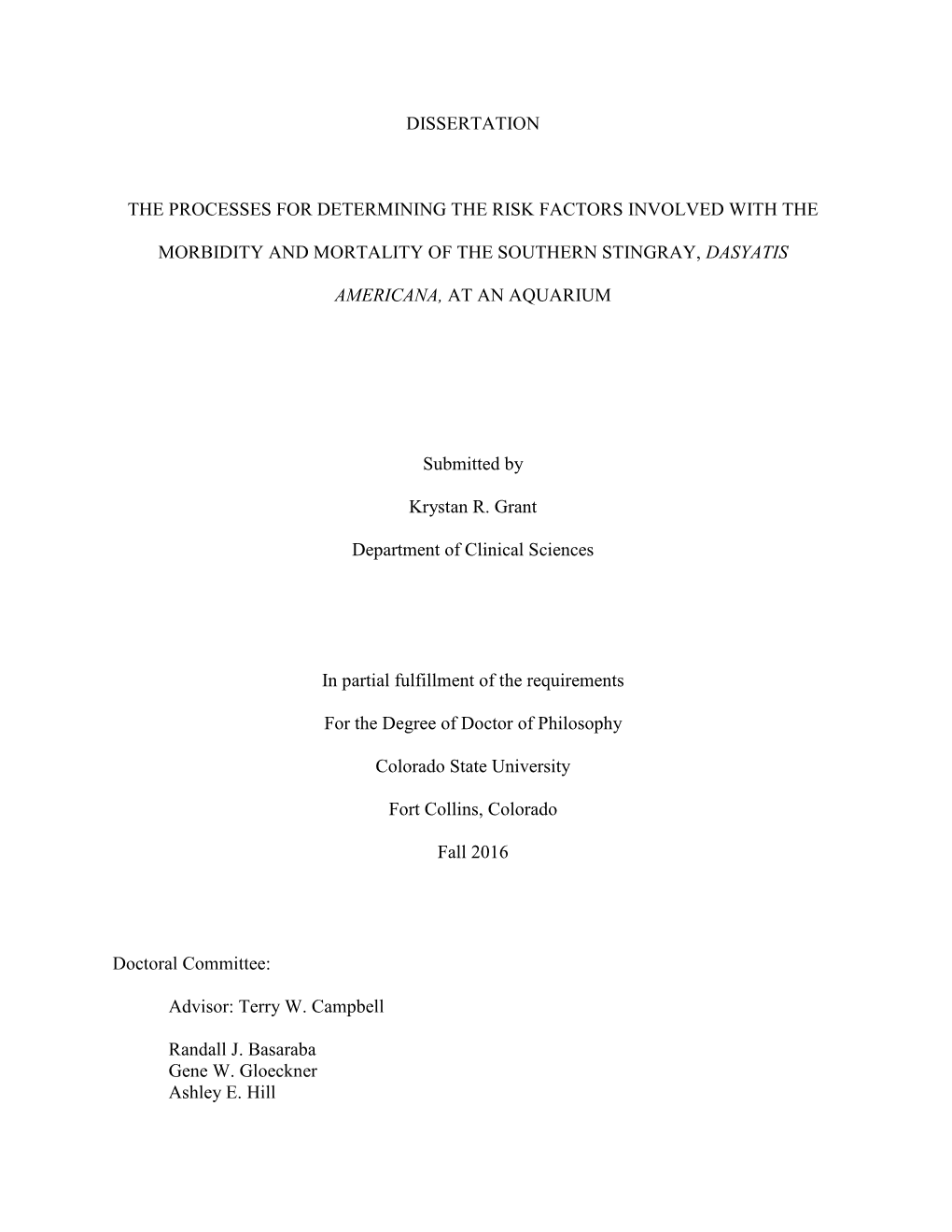 Dissertation the Processes For