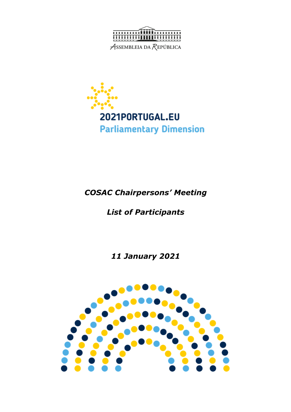 COSAC Chairpersons' Meeting List of Participants 11 January 2021