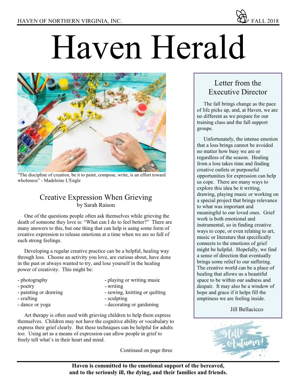 Haven Herald Fall 2018