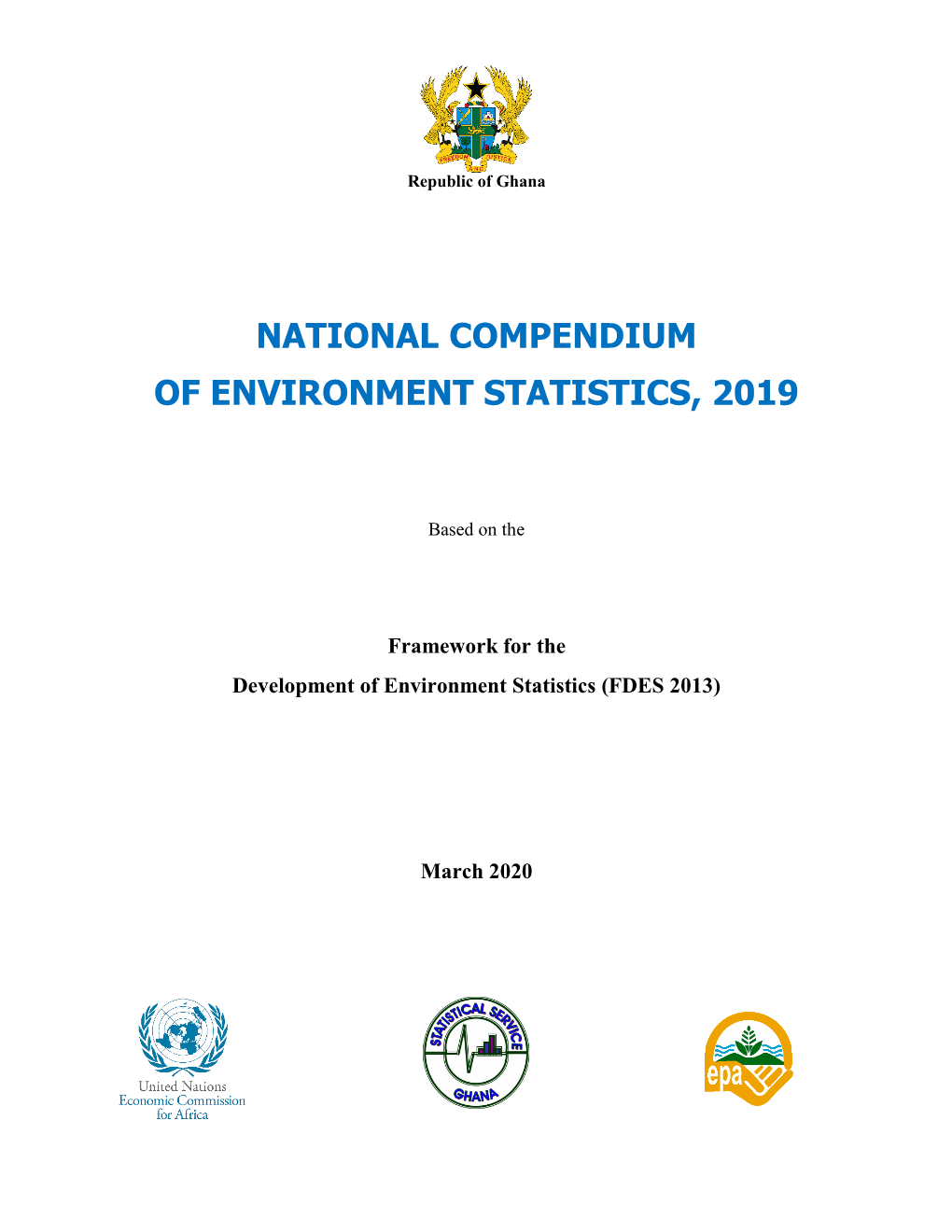 National Compendium of Environment Statistics, 2019